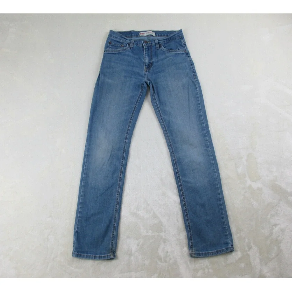 Levis 511 Pants Girls 16 Reg Blue Performance Slim Stretch Denim Youth Kids*
